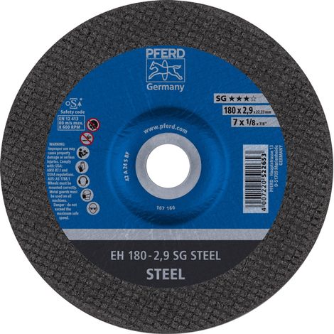PFERD TOOLS Trennscheibe EH 180x2,9x22,23 mm gekröpft Leistungslinie SG STEEL für Stahl 25 Stk (1/5)