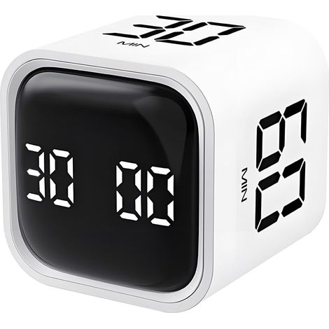 Minuteur Pomodoro cubique pour la productivité avec son et vibration réglables idéal le travail bureau TDAH les études (1/5)