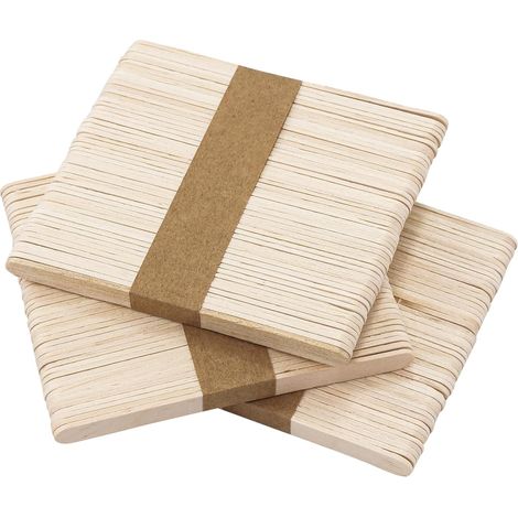 Juego de 150 etiquetas de madera para plantas, placas de madera natural para plantas, etiquetas para plántulas, letreros de jardín, palitos de helado, para manualidades, paletas heladas. (1/5)