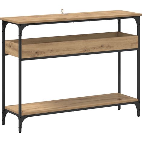 Maison Exclusive - Tavolo consolle rovere artigianale 100 x 29 x 75 cm