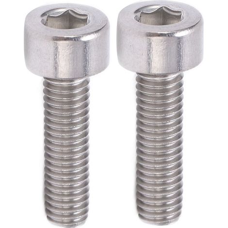 6 vis à tête plate cylindrique creuse pour vélo, en alliage d'aluminium, à tête hexagonale conique, pour VTT (2 vis) (1/5)