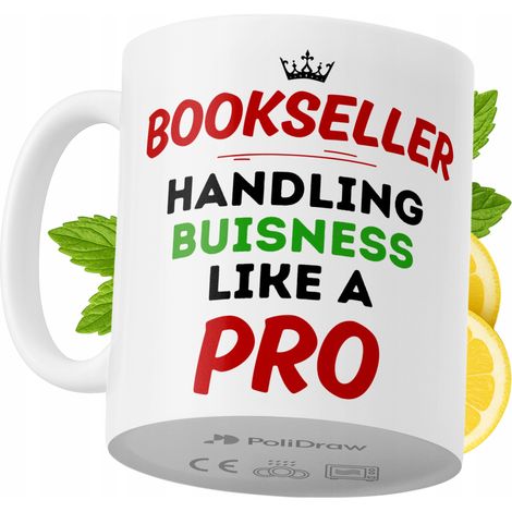 Lustige Kaffeetasse mit witzigem Textdesign für Buchhändler – ideal für Geburtstage, Namenstage und Feiertage. Hochwertige Tasse für besondere Anlässe, ob im Büro oder zu Hause. Farbe: Weiß, 330 ml.