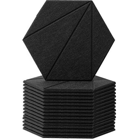 16er-Pack selbstklebende Akustikpaneele 12 x 10 x 0,4 Zoll
