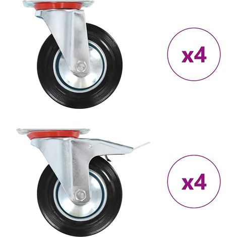 vidaXL 8 pcs Swivel Casters 160 mm (1/5)