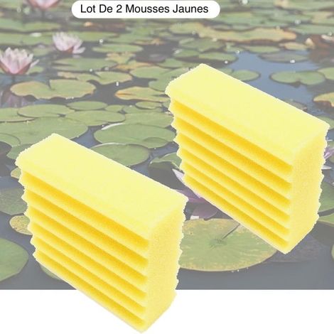 Lot De 2 Mousses De Filtration, De Remplacement Jaune Pour Bassins (1/4)