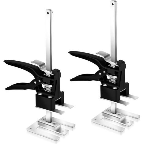 240KG, Outil, 2L - Lot de 2 leviers à main économes de travail - Bras de 30 cm - Jusqu'à 240 kg - Outil de levage pour carrelage - Réglable en hauteur pour plaques de plâtre (1/4)