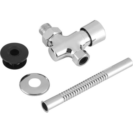 Robinet de Chasse pour urinoir WC en Alliage de Zinc Bouton Type Manuel Surface Mounted Delay Push Arrêt Automatique Accessoire de Salle de Bain-Crezuo (1/5)