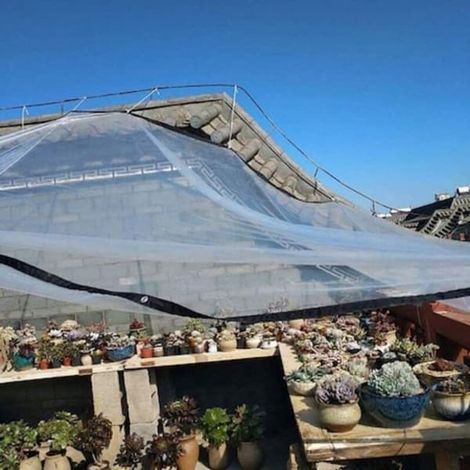Vattentät och perforerad transparent presenning - överdrag för trädgårdsmöbler - utomhusbruk - skyddar mot regn, värmeisolering för växter, f Turqu...