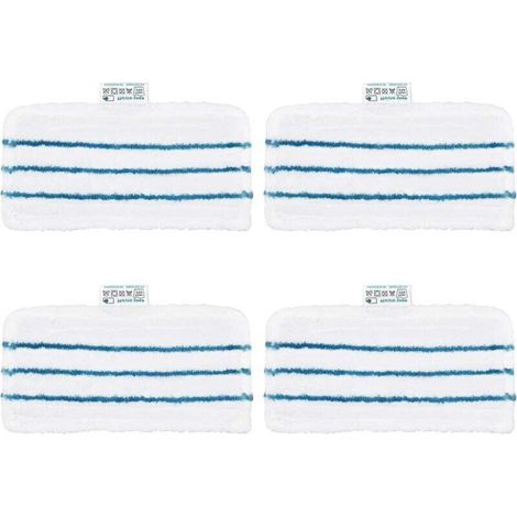 4 Lingette Microfibre pour Balai Vapeur Black et Decker, Chiffon de Nettoyage Vadrouille Rectangulaire Compatible avec FSM1600/FSM1610/FSM1620/FSM1630/HSMC1300/HSMC1321(style F)