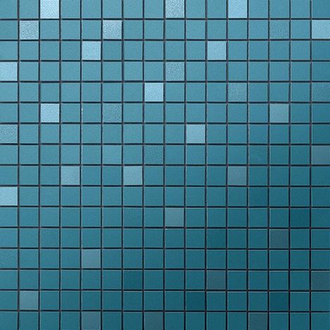 Mosaïque effet Enduit Bleu Océan 1,7x1,7 cm Quadra 30,5x30,5x0,85 cm Mat Calviro - Mur intérieur (vendu par carton de 0,558 m²) - RO'MA CARRELAGE