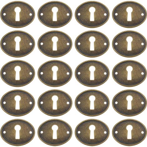 Plaques de protection décoratives ovales en fer pour serrures (1/5)