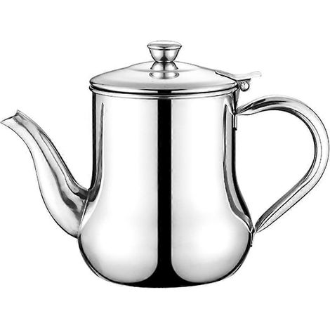 Pot de rangement pour huile, vinaigre et sauce en acier inoxydable pour la cuisine (petit format 370 ml, argenté)-10X7CM-Silver (1/3)