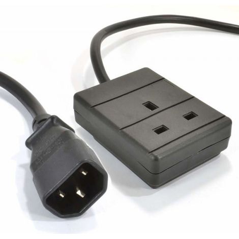 Câble D'alimentation Iec C14 Vers Prise Britannique 13 A - Section 1 00 Mm² - Norme En60320 - Longueur 3 M