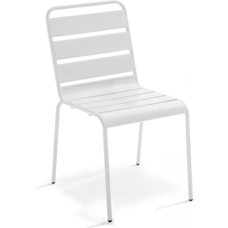 Chaise en métal blanche - Palavas