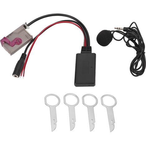 Kabelloser Kfz-Adapter, AUX-Kabel, Bluetooth 5.0, mit Ersatz-Freisprechmikrofon, für RNS-E-Host (1/5)