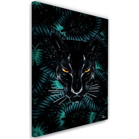 Tableau xxl panthère image décor moderne noir - 70 x 100 cm (1/5)