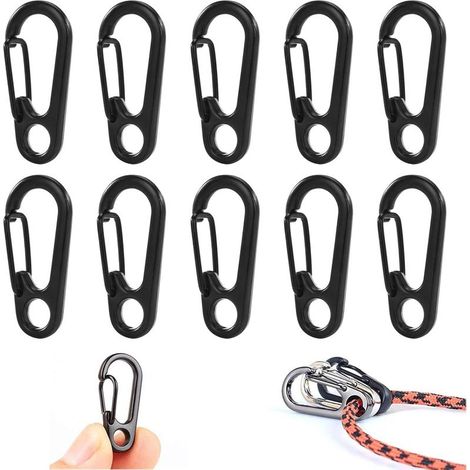 10pcs Mini Mousqueton,Mini Mousqueton Porte Clé,Mousqueton Escalade,31.5mm (1/5)