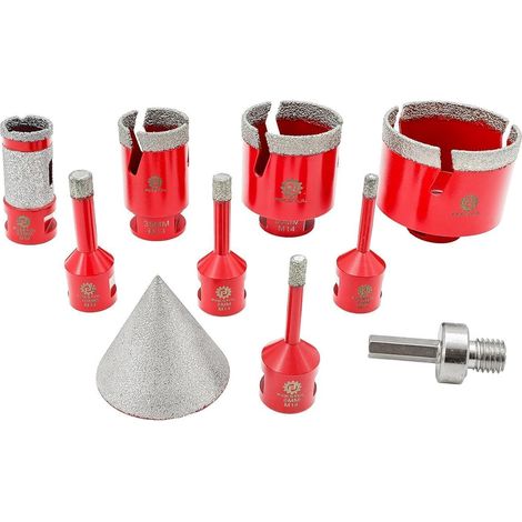 Fliesenbohrer Diamant Bohrkronen Porzellan Keramik Marmor SET8 (1/5)