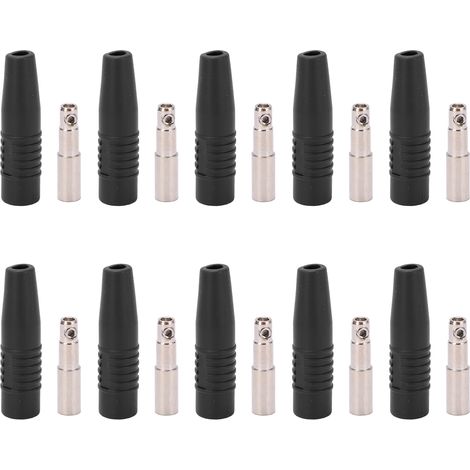 4mm Prise Femelle Banane en Cuivre Pur Nickelé Connecteurs Balais pour Accessoires de Test Électroniques Noir (1/5)