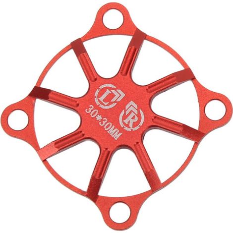 Lüfterabdeckung für ferngesteuerte RC-Autos, kleines Modell aus Aluminiumlegierung, für Elektromotor-Regler (ESC), 30 x 30 mm, rot (1/5)