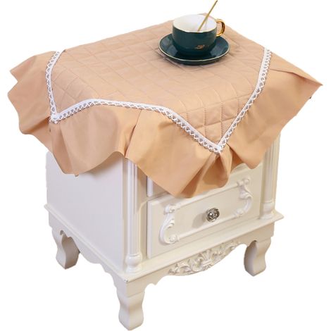 Housse De Table - En Lin Coton Épais Anti-dérapant - Pour Table De Chevet Table Basse Table À Manger - 1 Pièce (1/5)