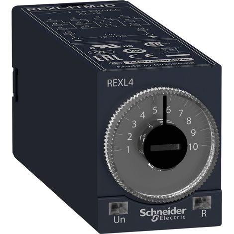 Rexl4tmb7 Schneider - Relais Temporisé Travail - Embrochable - 0,1s à 100h - 24vca - 4fo - Zelio Time (1/3)