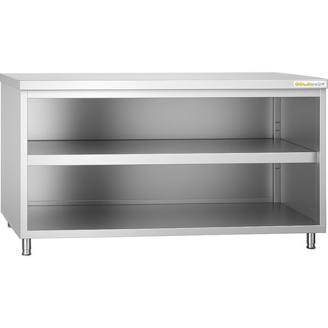 Meuble bas inox ouvert 1800x800 mm PREMIUM - GOLDINOX (1/4)