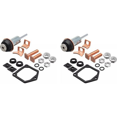 Kit de reparación y reconstrucción de solenoide de arranque de motor universal (2 unidades) con juego de contactos de émbolo. (1/2)