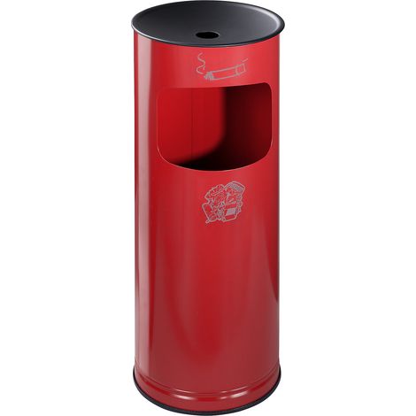 VAR, Combiné cendrier-poubelle anti-feu, tôle d'acier, (1/2)