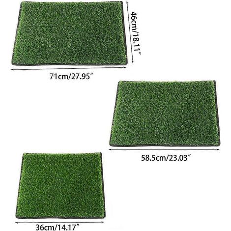 Tapis d'urine lavable en gazon synthétique pour chien, tapis pour animaux de compagnie, tapis pour couches pour chien, tapis d'urine d'extérieur en gazon synthétique - 0,46 x 0,36 m (1/4)