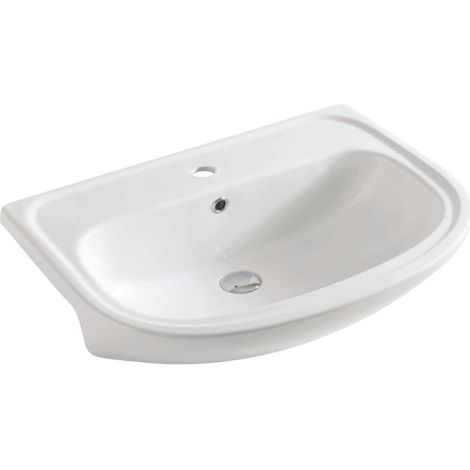 Lavabo Apollo semincasso cm. 68x49 in ceramica bianco lucido di (1/3)
