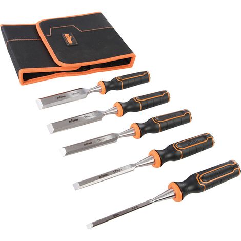 Lot professionnel de 5 ciseaux a bois triton de 6 13 19 25 et 32 mm (1/3)