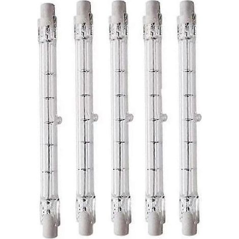 Ampoule halogène crayon R7s 189 mm 100 W à intensité variable, culot J189, pour éclairage paysager, de sécurité et public (lot de 5). (1/2)