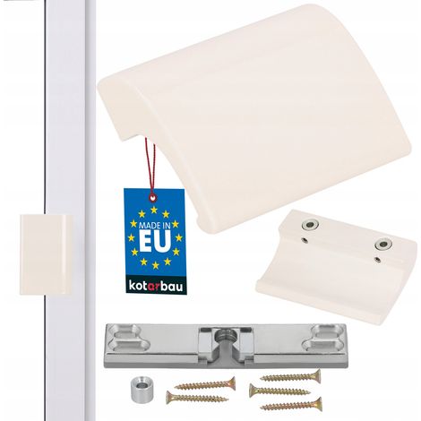 Balk Aluminiumgriff DE LUXE RAL 9001 CREME + VERRIEGELUNG (1/5)