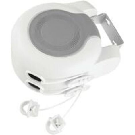 corde à linge extensible – séchoir mural pour intérieur et extérieur en plastique et métal – étendoir à linge de 12,8 m pour salle de bain, buanderie, jardin ou voyage – blancdyk-alovez (1/4)