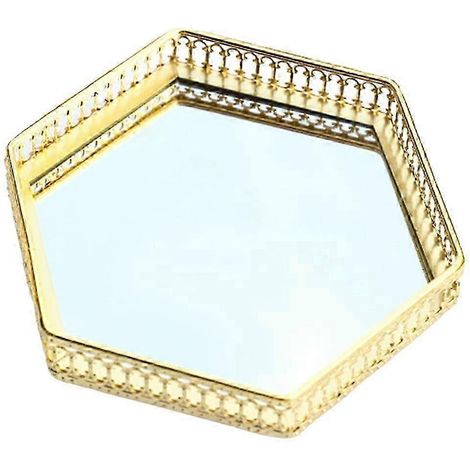 Aufbewahrungsregal für Gebäck, Obst, Snacks und Schmuck, mit durchsichtigem Spiegelboden, ideal für Badezimmer, Kommode oder Schlafzimmer.-Style3 (1/5)