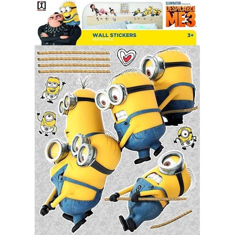 Stickers géant Tir à la corde Les Minions (1/3)