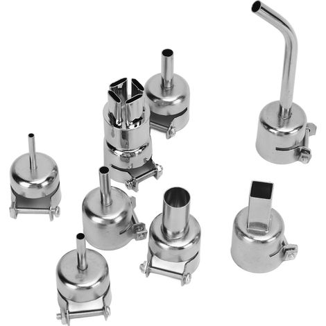 Assortiment de 8 buses à air chaud en alliage de zinc pour dessouder, outil de réparation pour station de soudage (1/5)