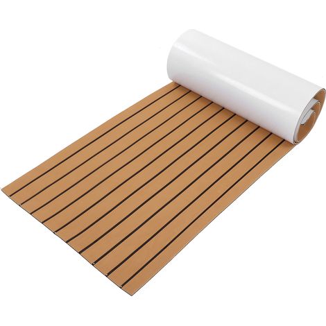 Revêtement de pont bateau en mousse EVA antidérapant pour yacht camping-car, tapis adhésif 240 x 60 cm, doré et noir (1/5)