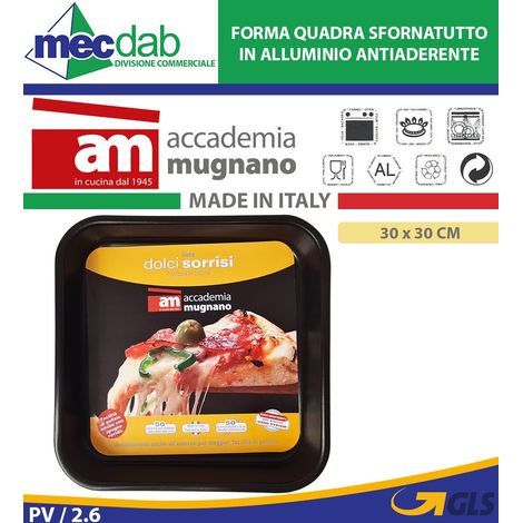 Teglia bordata antiaderente quadrata forno pizza dolci alta 30 x 30 cm