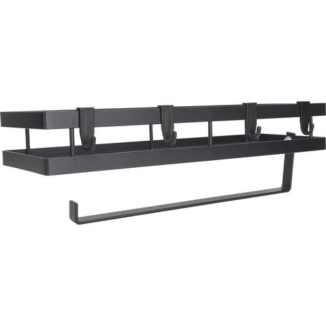 Wandmontiertes Gewürzregal, multifunktionales Metall-Wandgewürzregal, Hängeregal für Küche und Badezimmer (1/5)