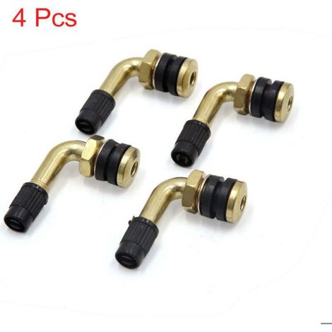 Valve pneu 4Pcs Métal se pencha tête vis monter bouchons obturateurs pour pneumatiques Moto (1/3)
