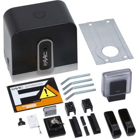 Automazione cancello scorrevole 400Kg 24V - FAAC Kit Rapid Cyclo SAFE&GREEN 