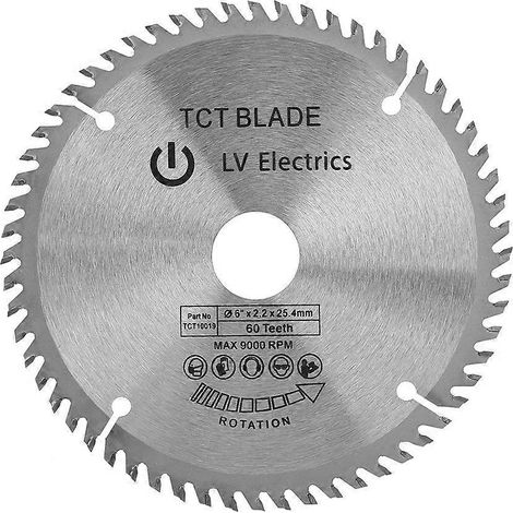 6" (148 mm) 60-Zahn-Hartmetall-Kreissägeblatt-Trennscheibe für Holz