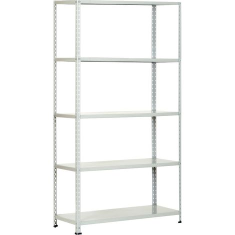 Scaffale in kit 5 ripiani acciaio grigio 40x100x196h aste intere - Salone (1/2)
