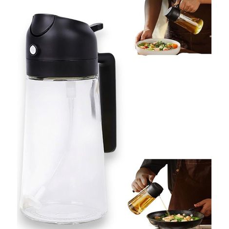 Flacon pulvérisateur d'huile 470 ml - vaporisateur pour airfryer, noir (1/5)