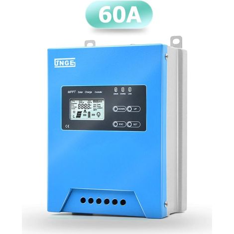 MPPT 60A Régulateur de Charge Solaire 12V/24V/48V Contrôleur de Charge de Batterie de Panneau Solaire Intelligent avec Écran LCD, Capteur de Température, Interface RS485 - 60A (1/5)