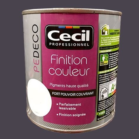 CECIL PE DECO Finition Couleur Gris Fusain Mat 0,5 L (1/2)