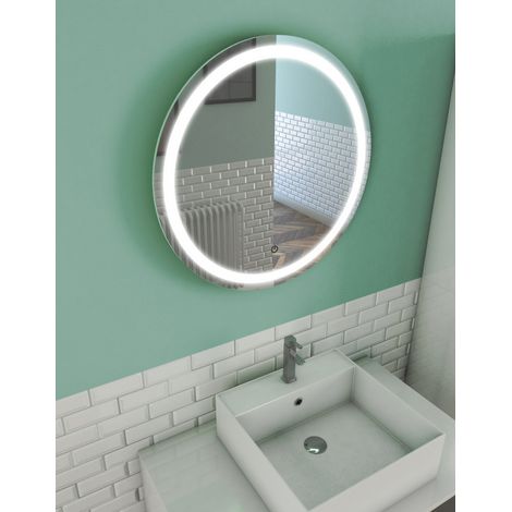Specchio Bagno LED Light Illuminating Diametro cerchio Diametro 59 cm