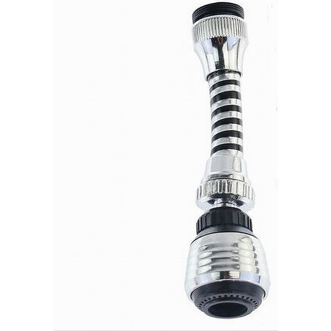TRADE SHOP - Rompigetto Aeratore Flessibile Girevole Per Rubinetto Lavello Cucina 14 Cm 87157 - (1/2)